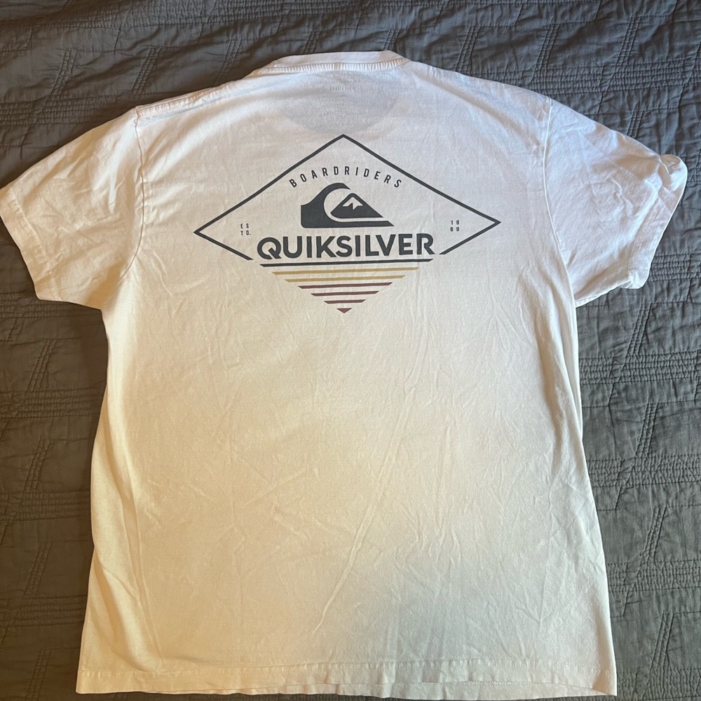Quiksilver White Men's Shirt Large